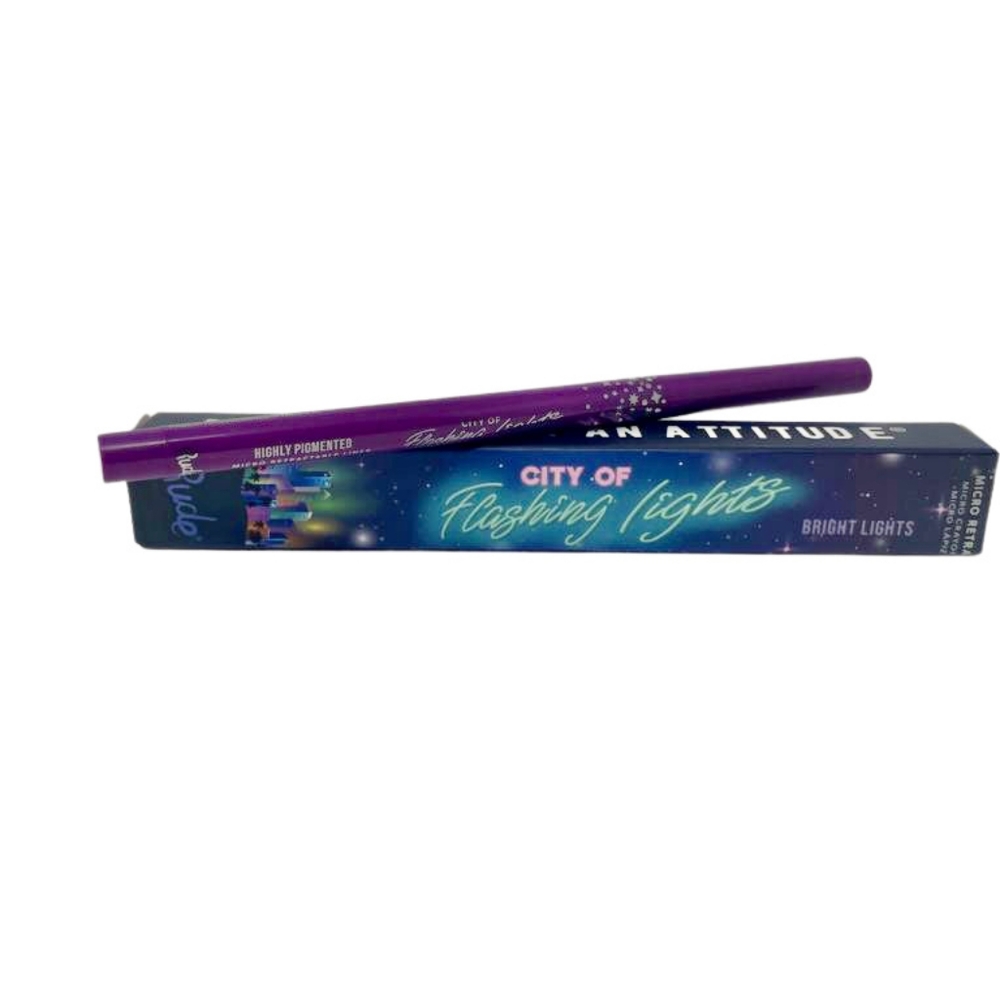 NEW Rude Cosmetics 6 Piece Set Of City Of Flashing Lights Neon Eyeliner - Picture 3 of 8